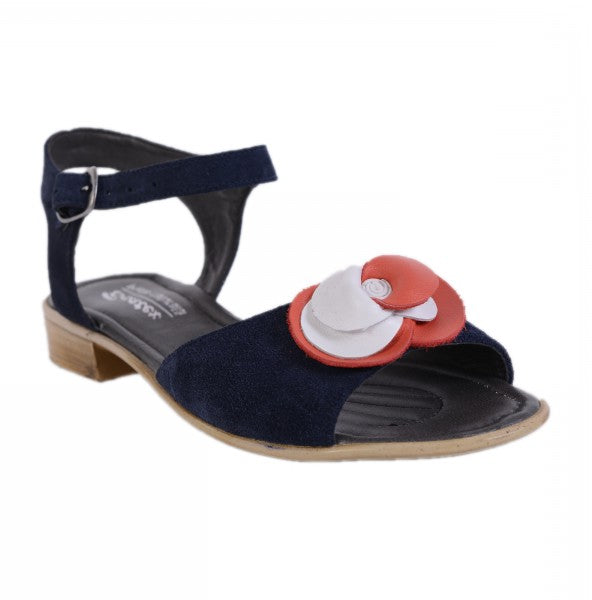 Sandale piele naturala Flower,disponibile pe orice culoare-negru