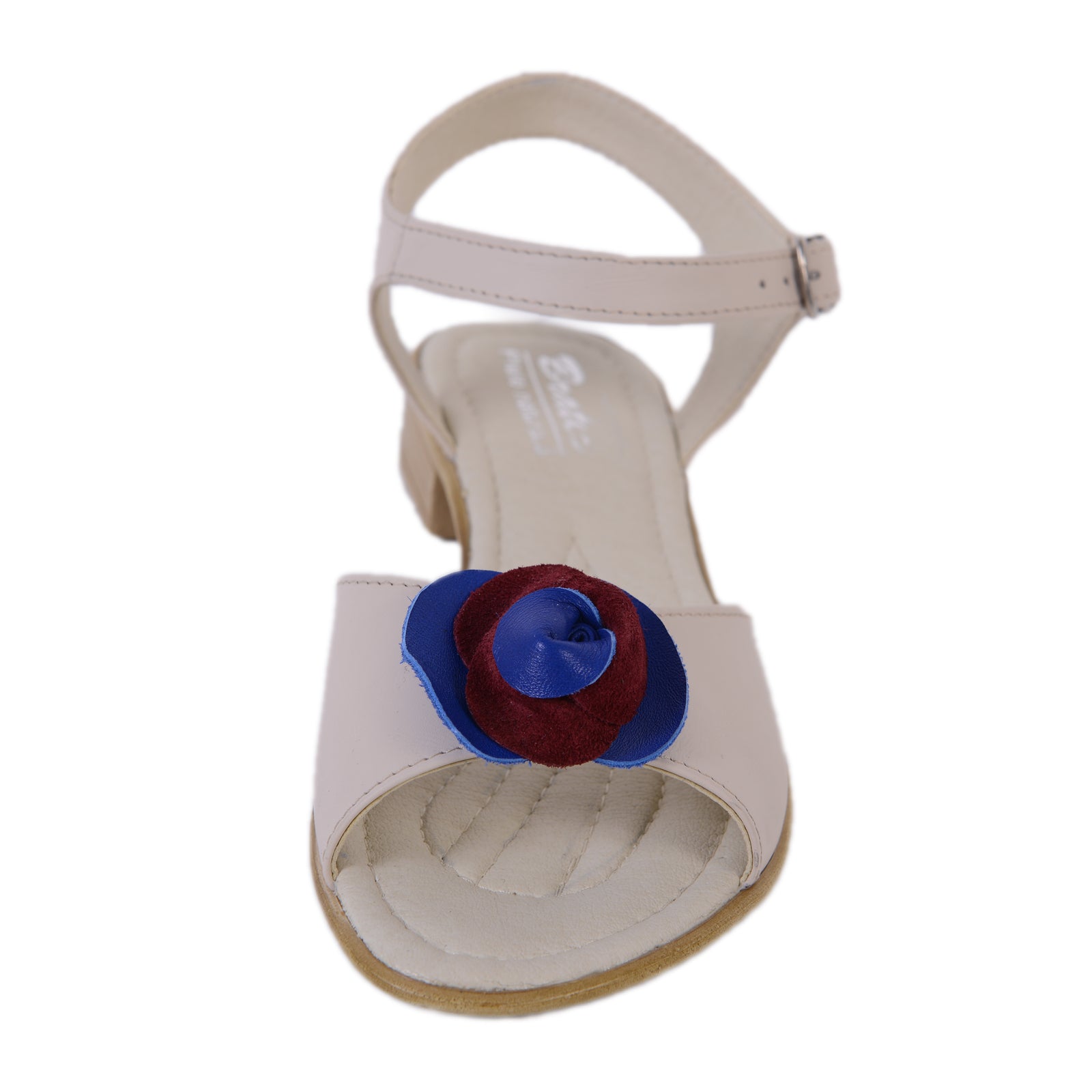 Sandale piele naturala Flower,disponibile pe orice culoare-alb