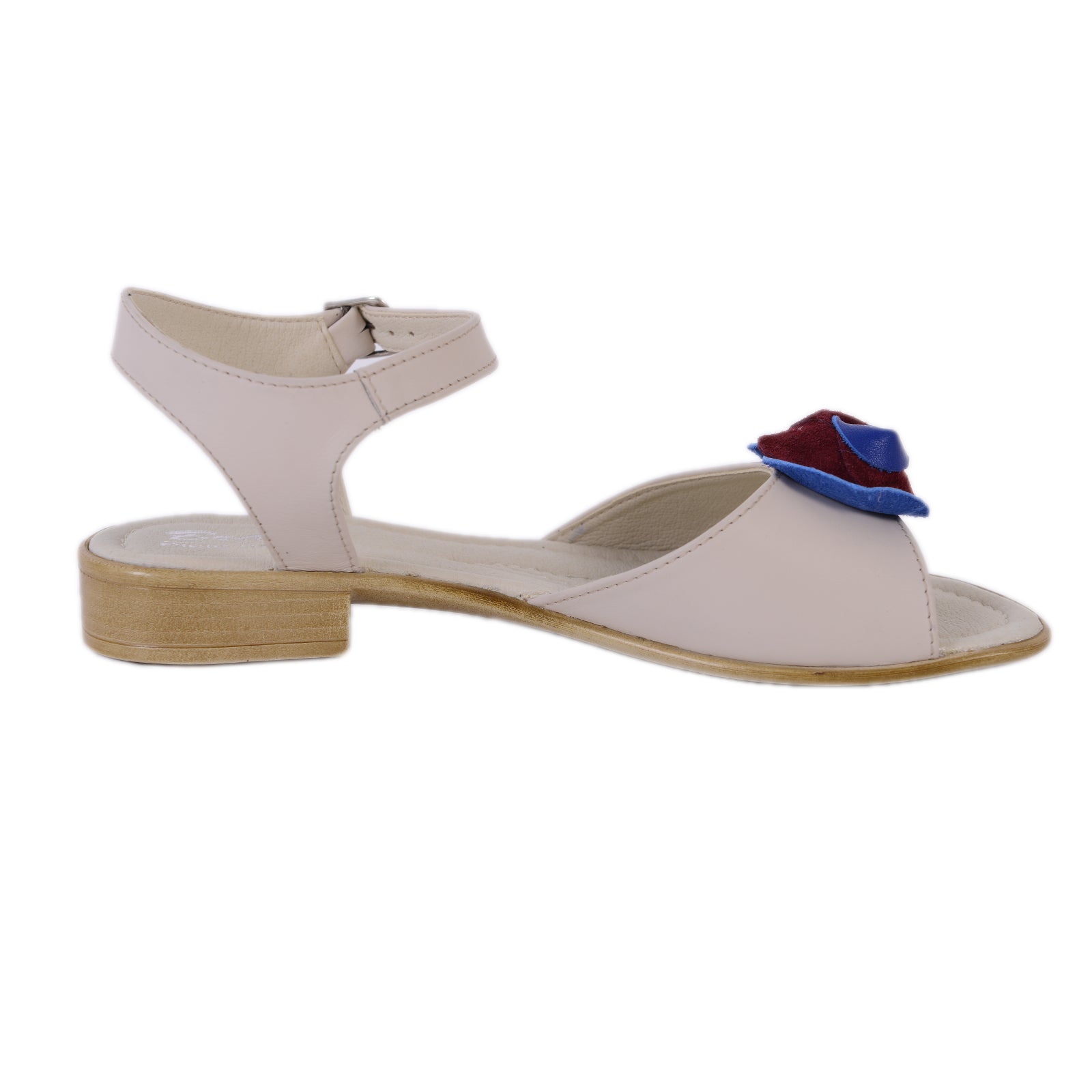 Sandale piele naturala Flower,disponibile pe orice culoare-alb