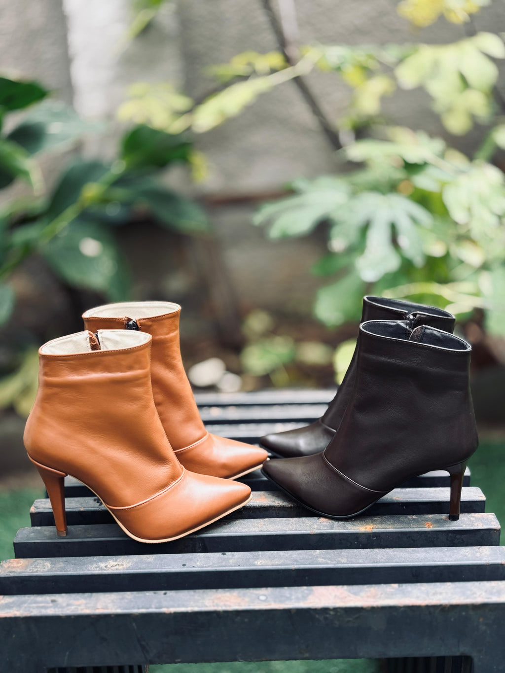 Botine dama cu toc V9 piele naturala maro - orice culoare