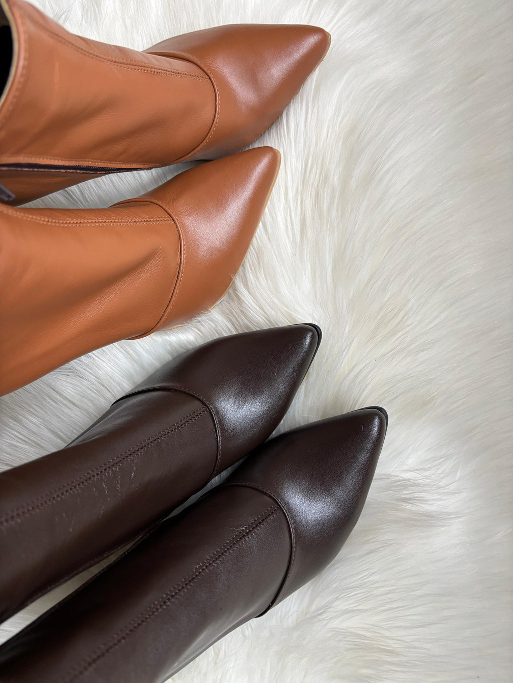 Botine dama cu toc V9 piele naturala maro - orice culoare