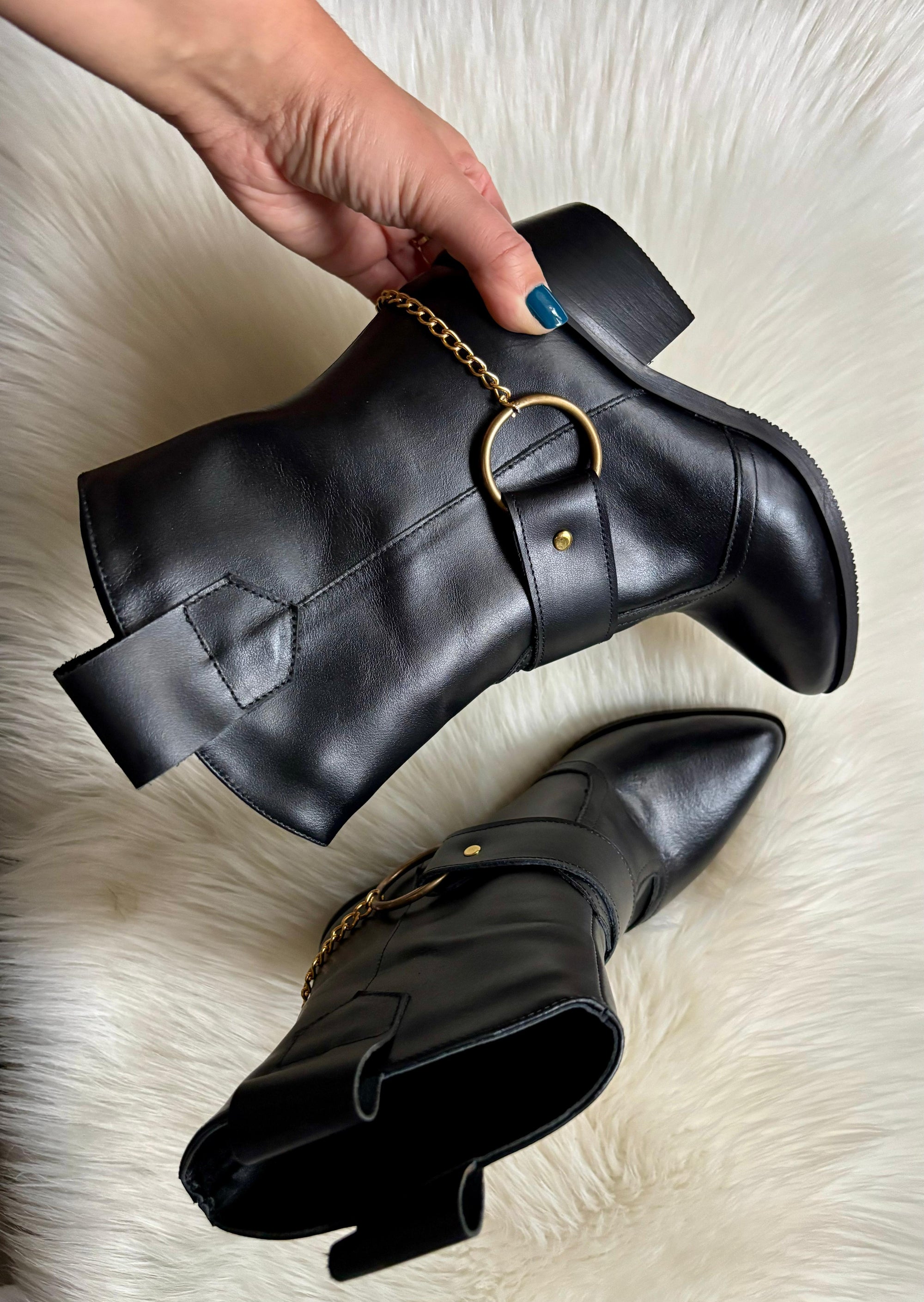 Ciocate Piele Intoarsa Verde Kaki A2 - Orice Culoare