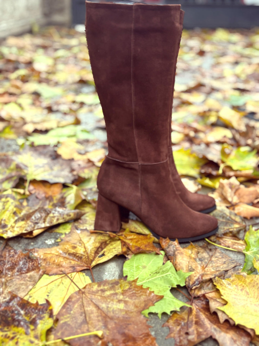 Cizme Piele Negru Toc Floral Mina C20 - orice culoare