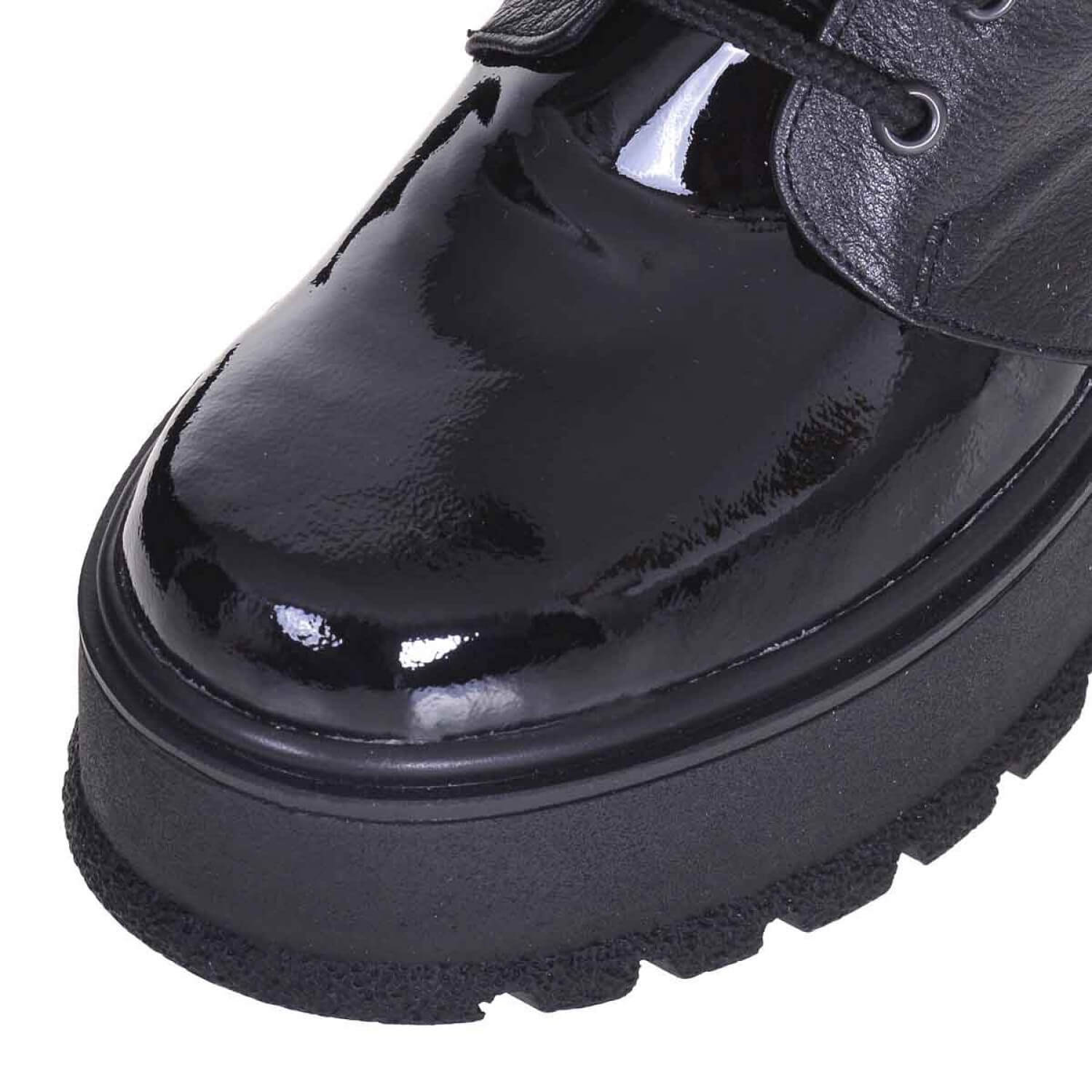 Bocanci piele naturala negru cu platforma 28 - Orice culoare