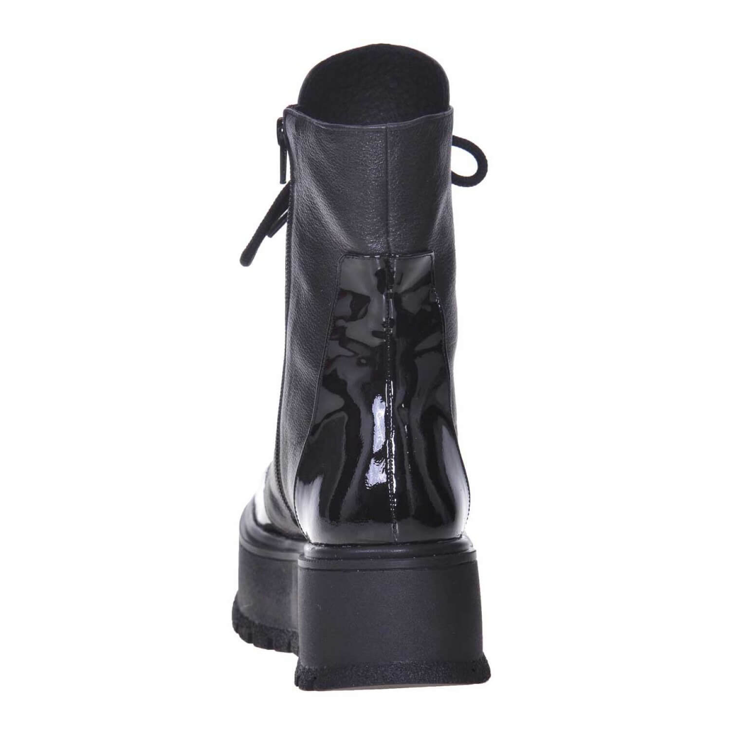 Bocanci piele naturala negru cu platforma 28 - Orice culoare