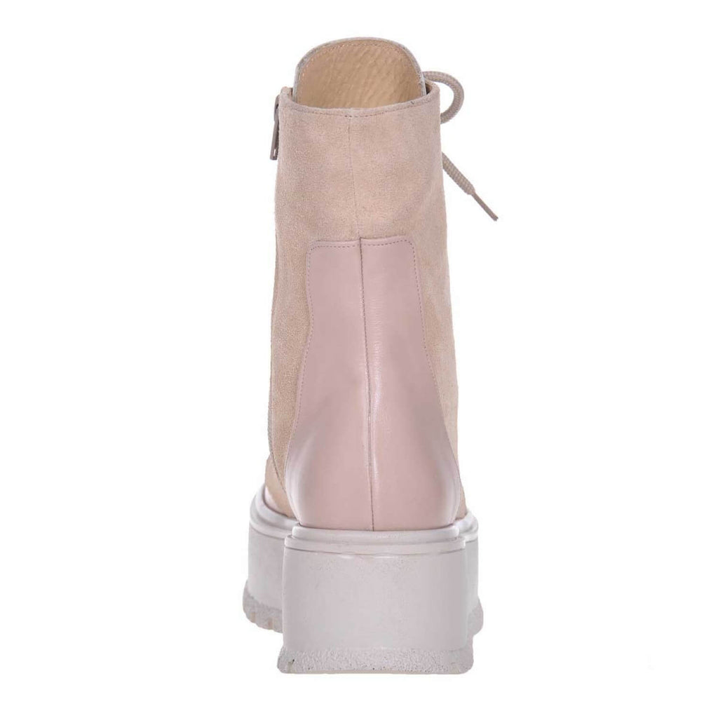 Bocanci dama piele nude cu platforma S29  - Orice Culoare