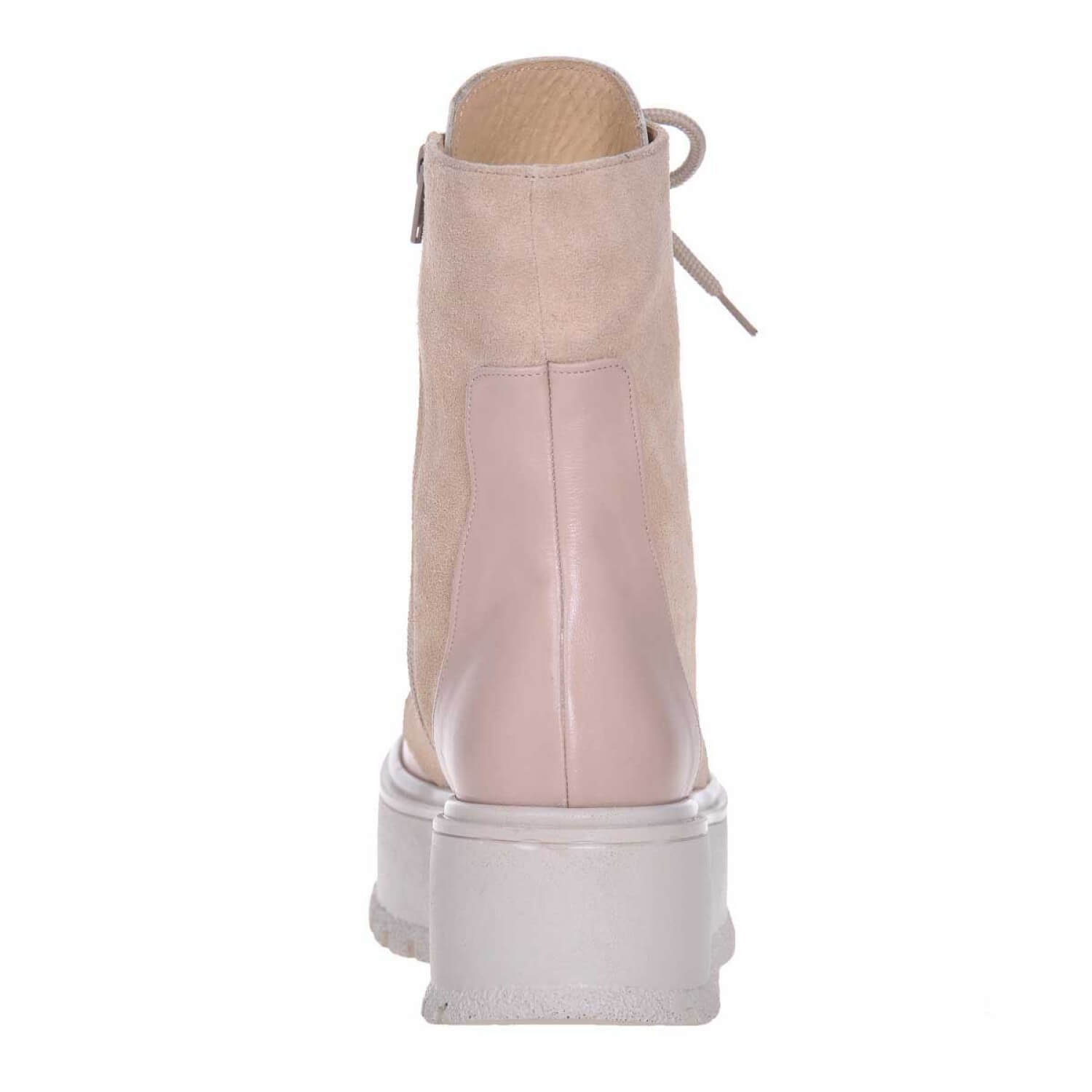 Bocanci dama piele nude cu platforma S29  - Orice Culoare