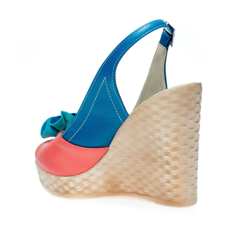 Sandale cu platforma Rufle Corai - orice culoare