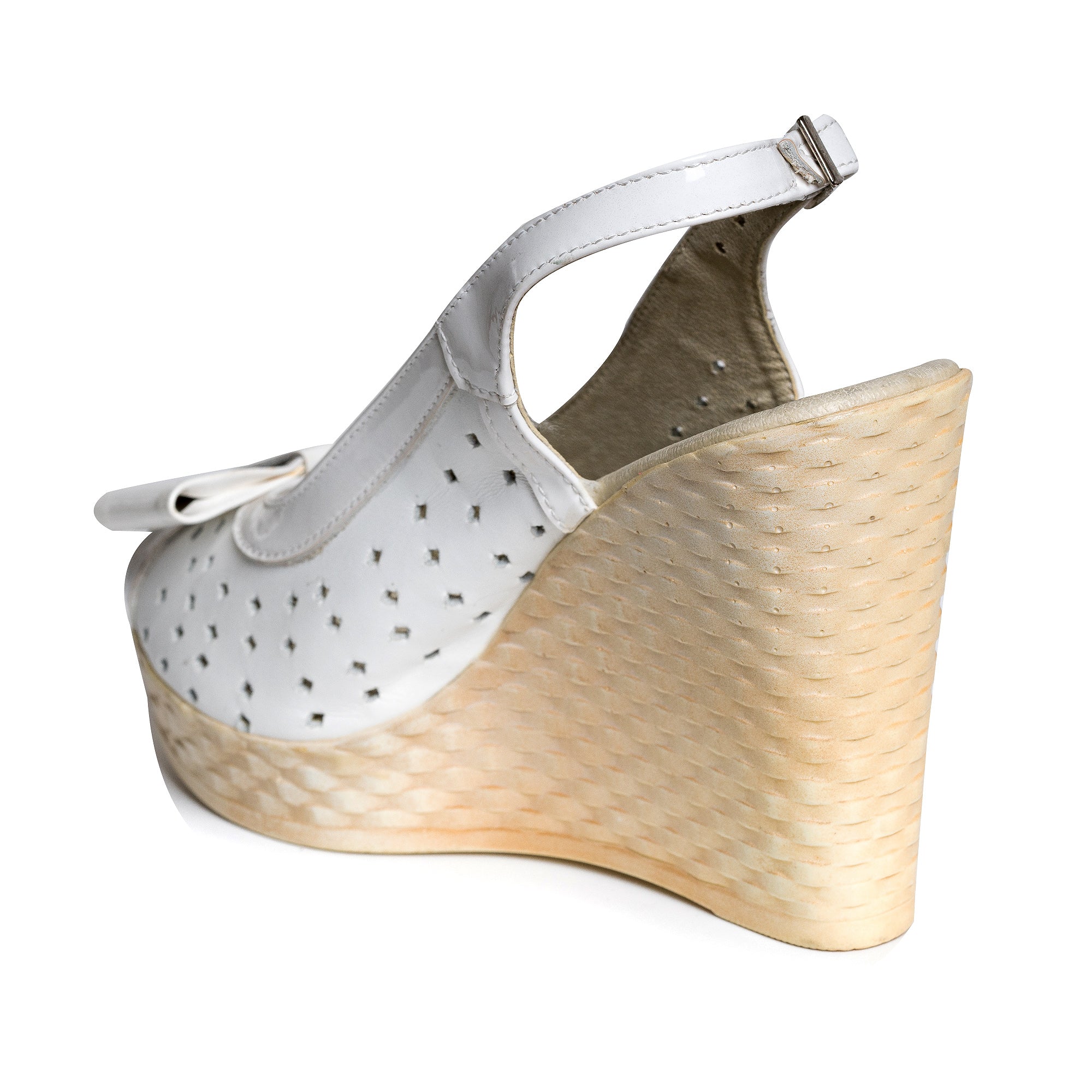 Sandale cu platforma piele alb funda V11 - orice culoare