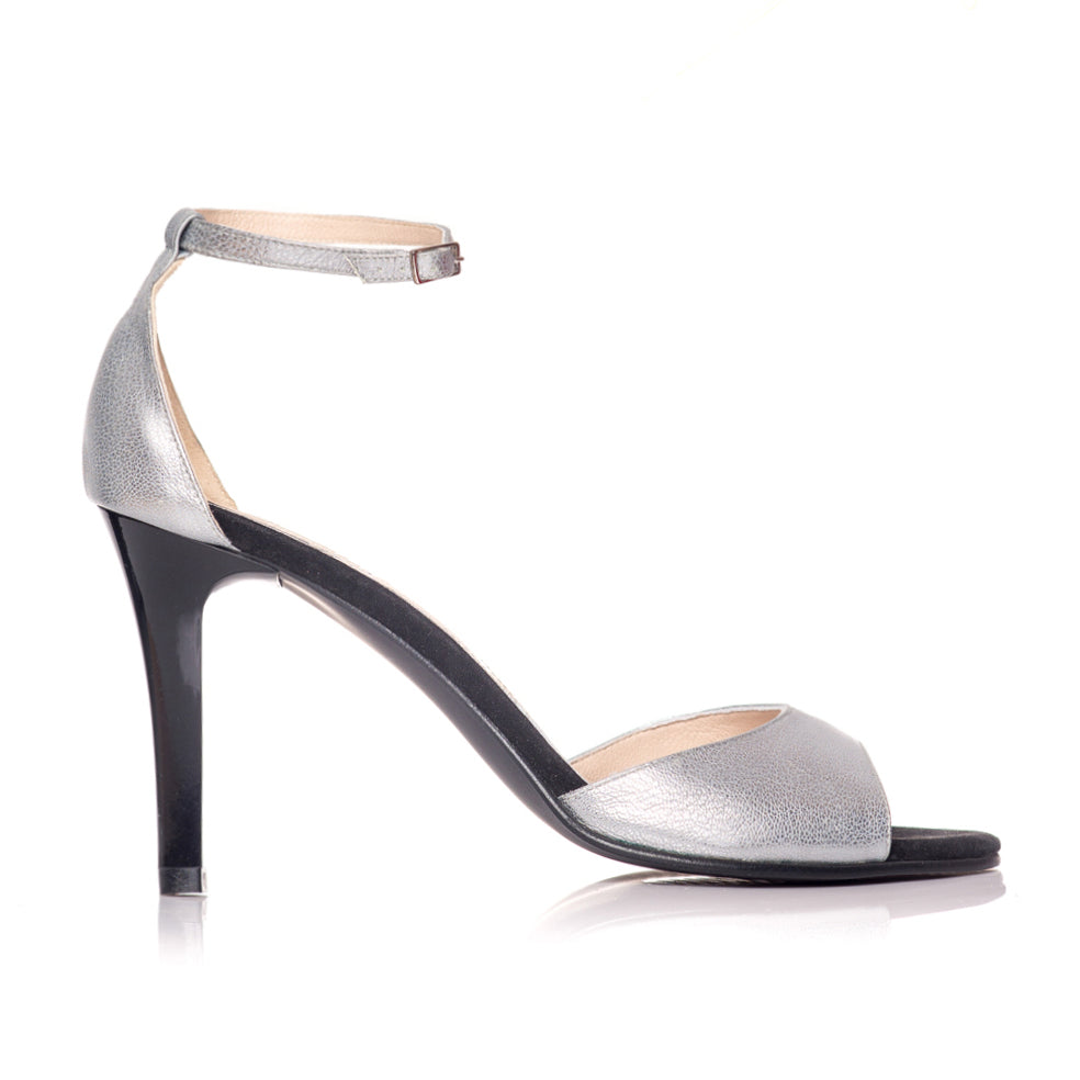 Sandale dama piele argintiu Carla S6 - Orice culoare