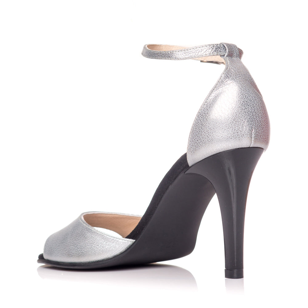 Sandale dama piele argintiu Carla S6 - Orice culoare