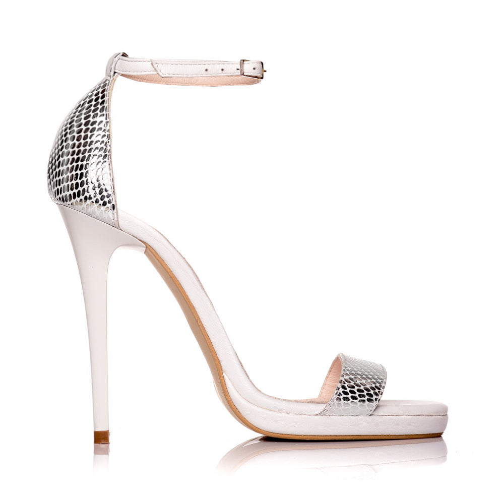 Sandale dama piele argintiu Marlyn - Orice culoare