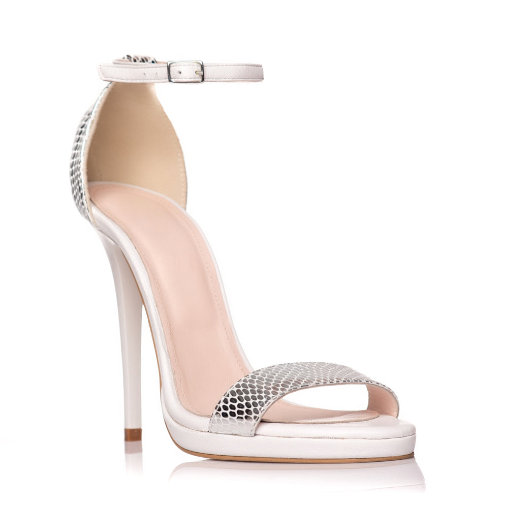 Sandale dama piele argintiu Marlyn - Orice culoare