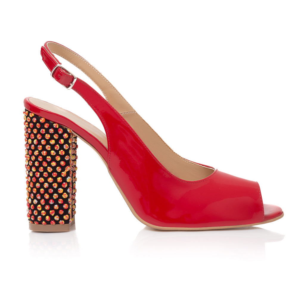 Sandale Piele Lacuita Rosu Callia T7 - orice culoare