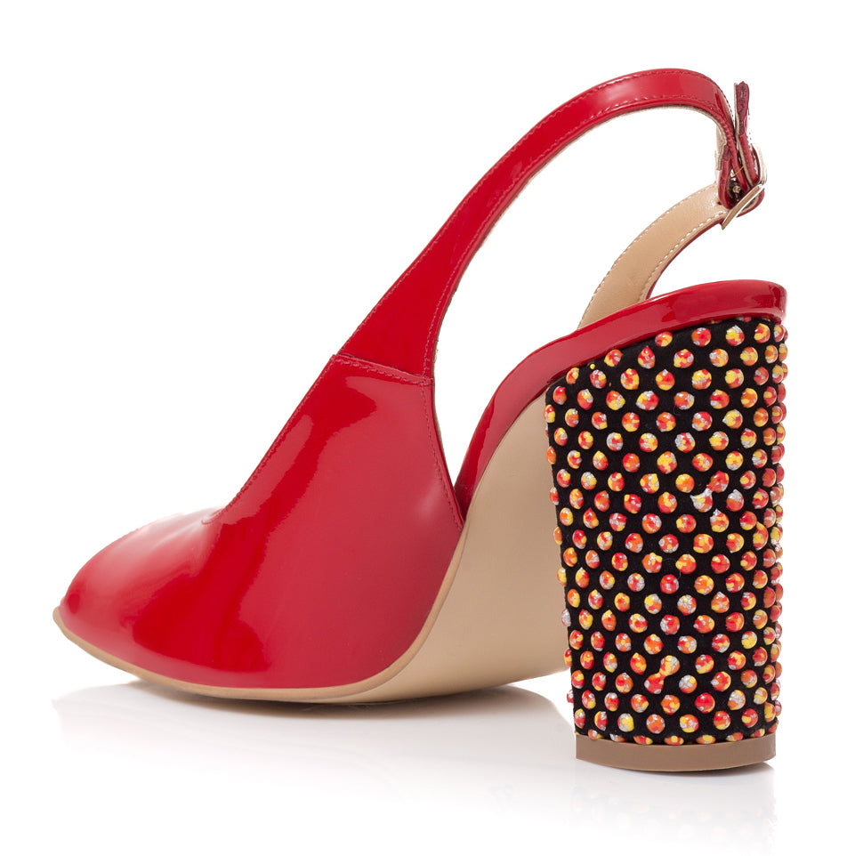 Sandale Piele Lacuita Rosu Callia T7 - orice culoare