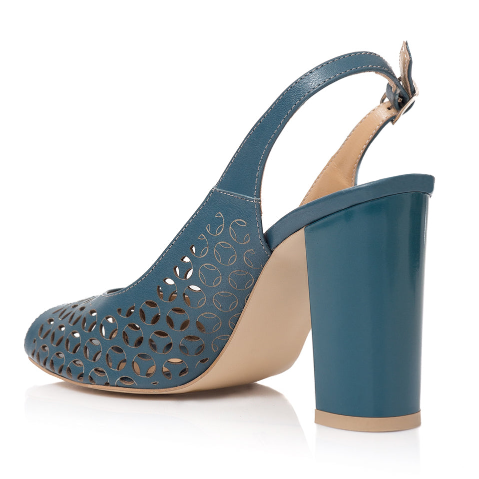 Sandale Dama Piele Albastru Perforat Callia T7 - orice culoare