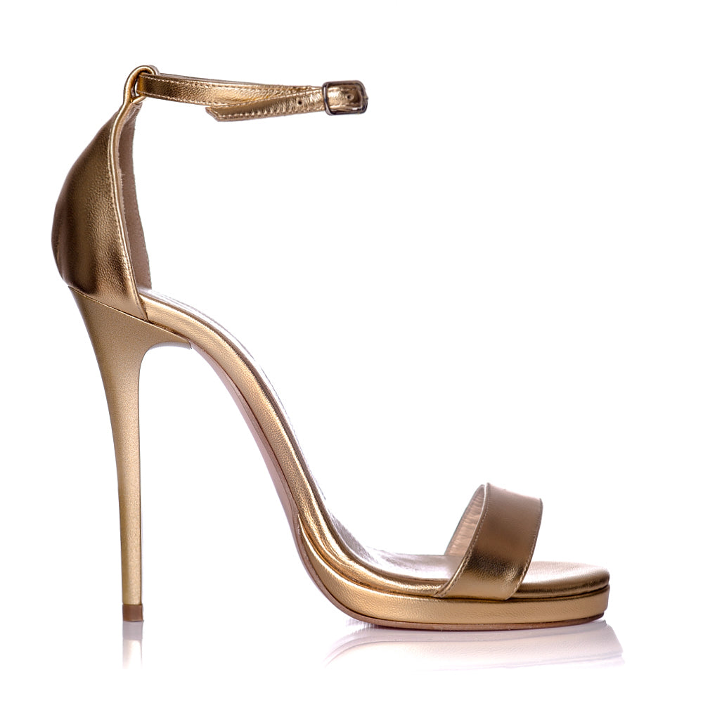 Sandale Dama Piele Auriu Marlyn - Orice Culoare