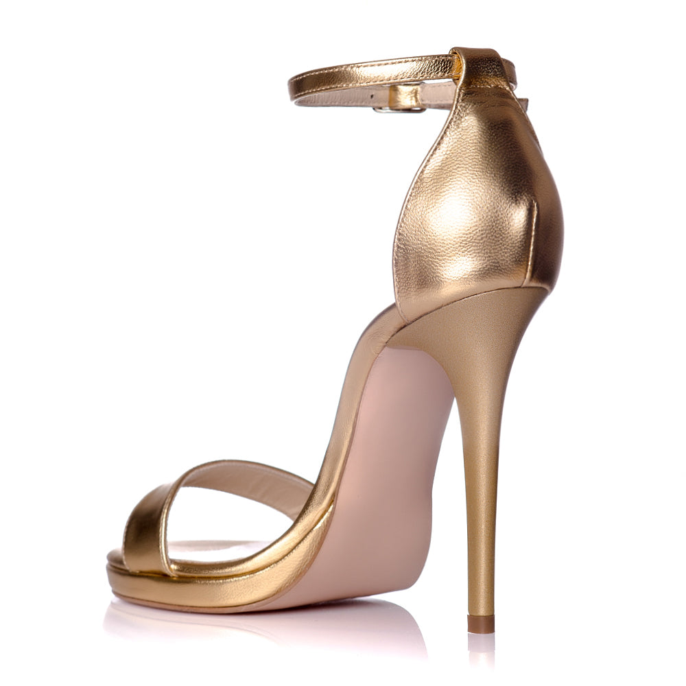 Sandale Dama Piele Auriu Marlyn - Orice Culoare