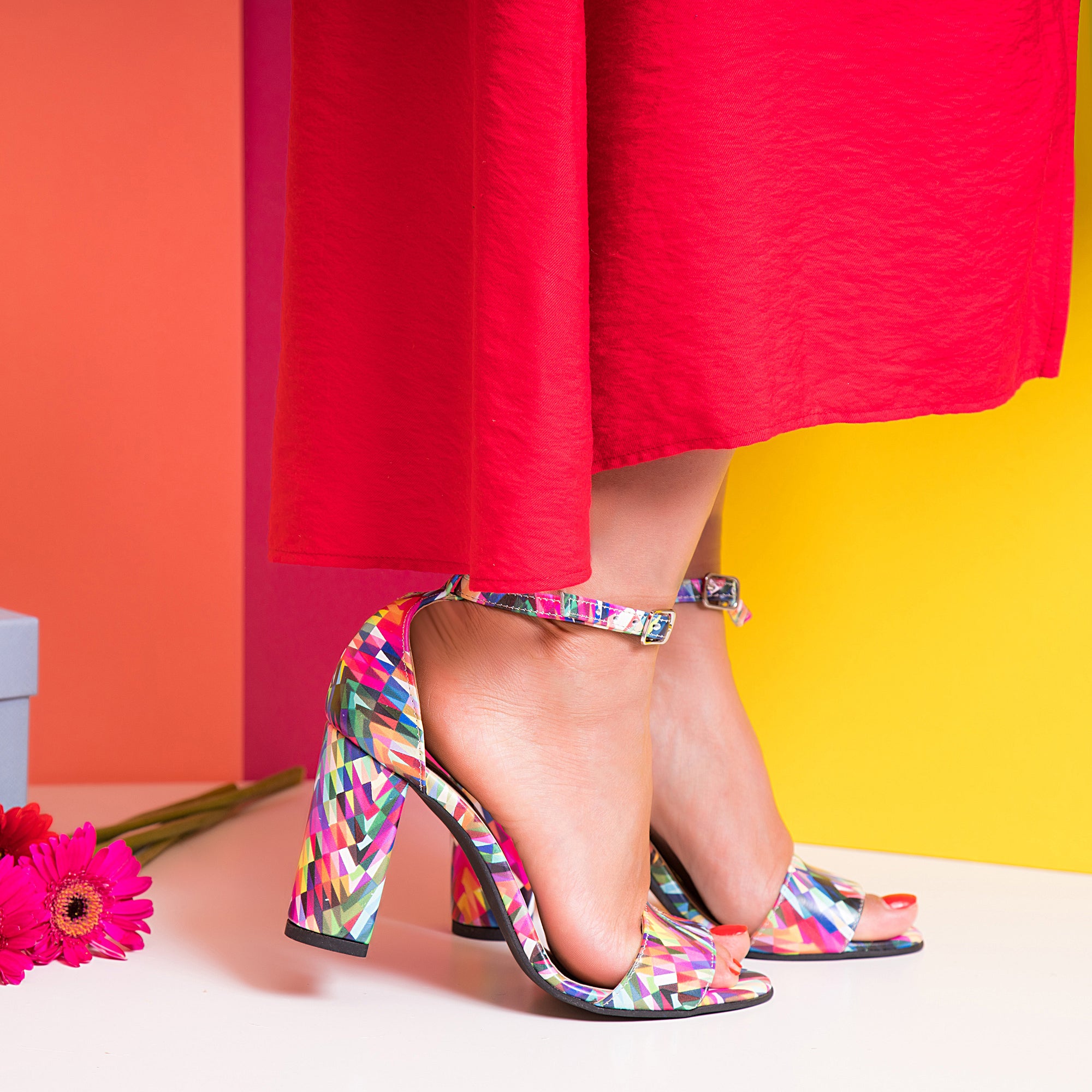 Sandale Piele Colorata Model Stylish - Orice Culoare