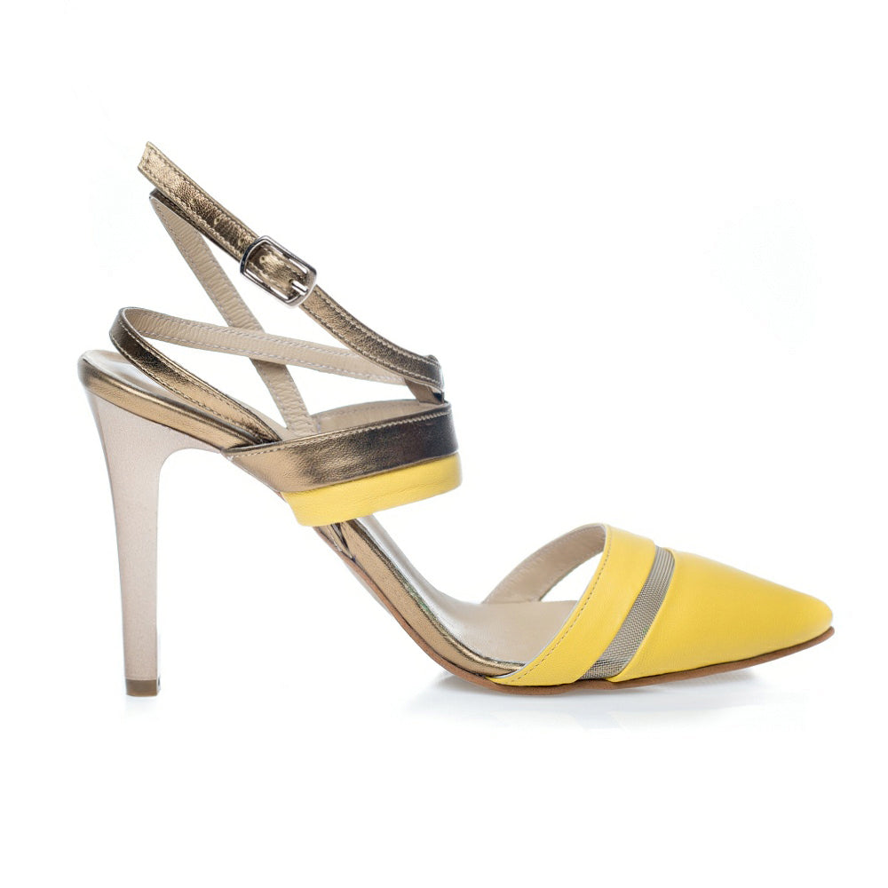 Sandale dama piele galben Blair C3