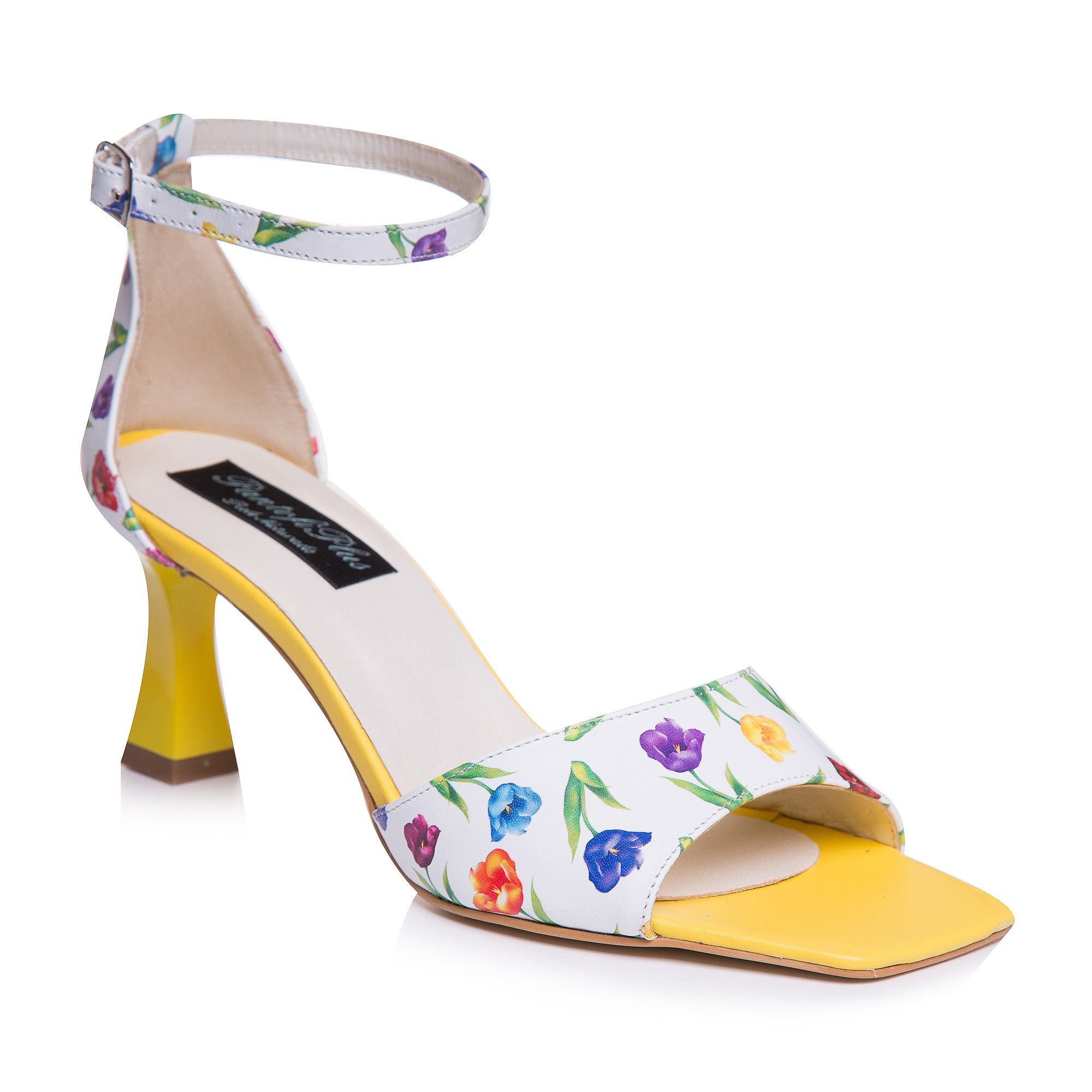 Sandale Piele Imprimeu Lalele Evelyn C19  - orice culoare