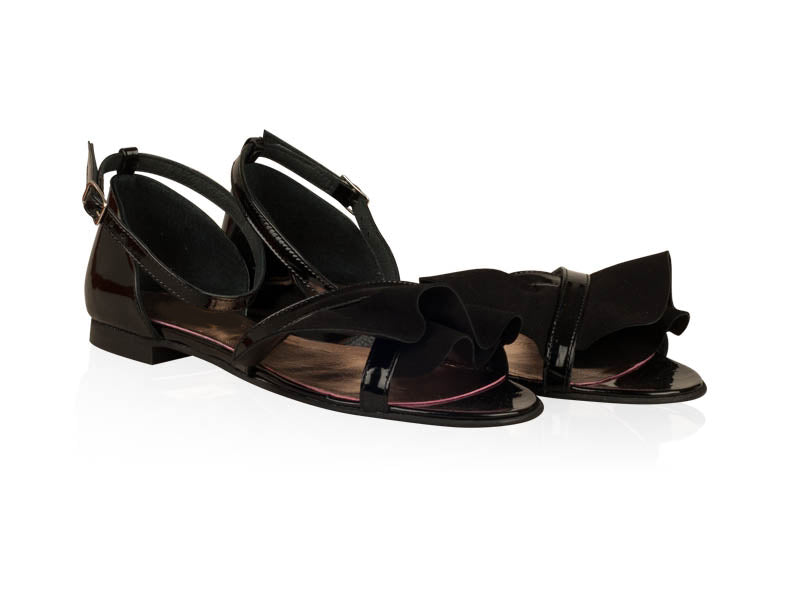 Sandale Talpa Joasa Piele Negru Stories N20  - Orice Culoare