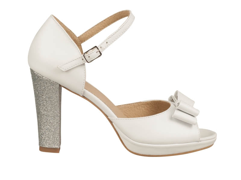 Sandale Mireasa Piele Ivory/Argintiu N43 - orice culoare
