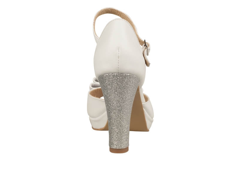 Sandale Mireasa Piele Ivory/Argintiu N43 - orice culoare