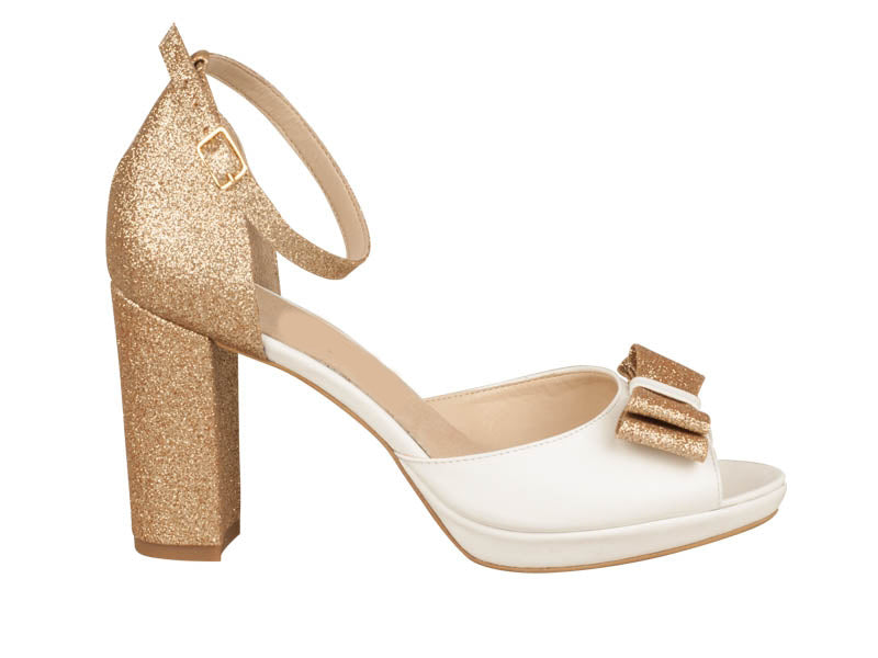 Sandale Mireasa Pile Ivory/Auriu N42 - orice culoare