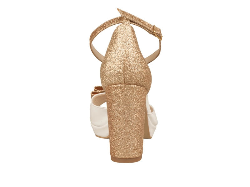 Sandale Mireasa Pile Ivory/Auriu N42 - orice culoare