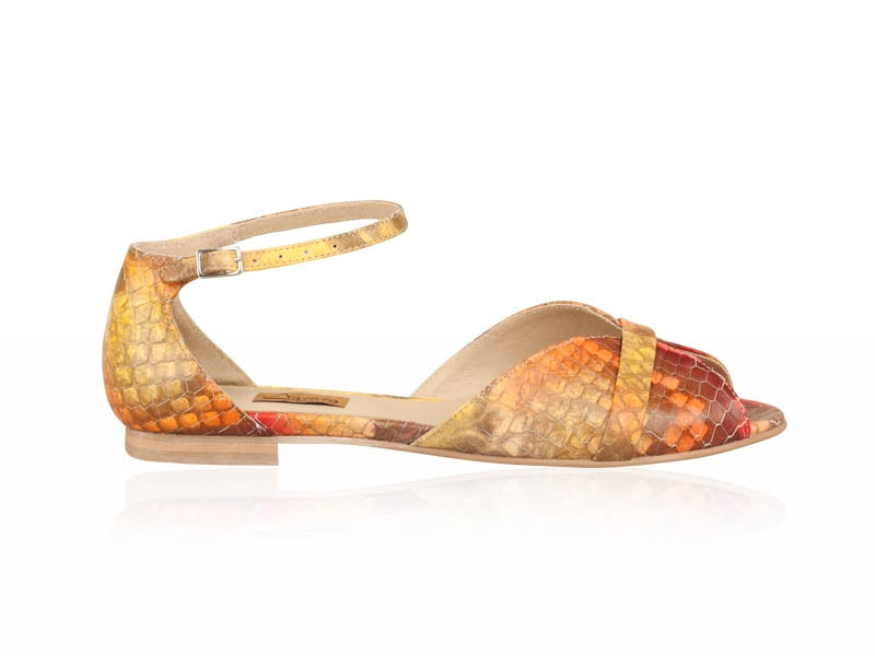 Sandale Dama Sarpe Rosu/Galben Dreamer N12 - orice culoare