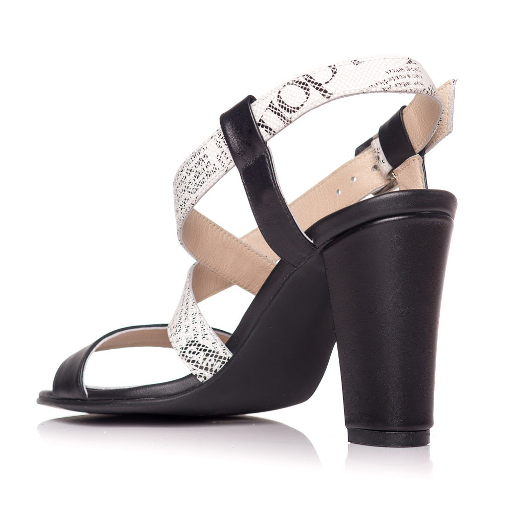 Sandale dama piele negru/revista Sabi S9 - Orice culoare