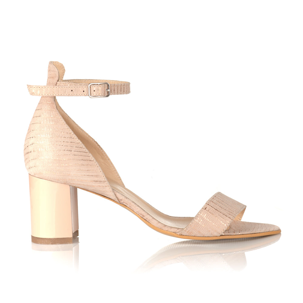 Sandale Piele Bej/Auriu Confort Lady C15 - orice culoare
