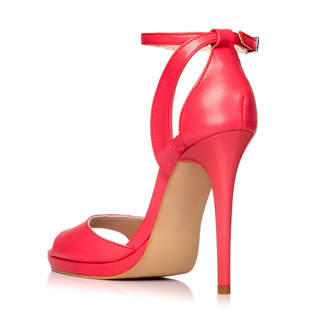 Sandale dama piele rosu Lola S2 - Orice culoare