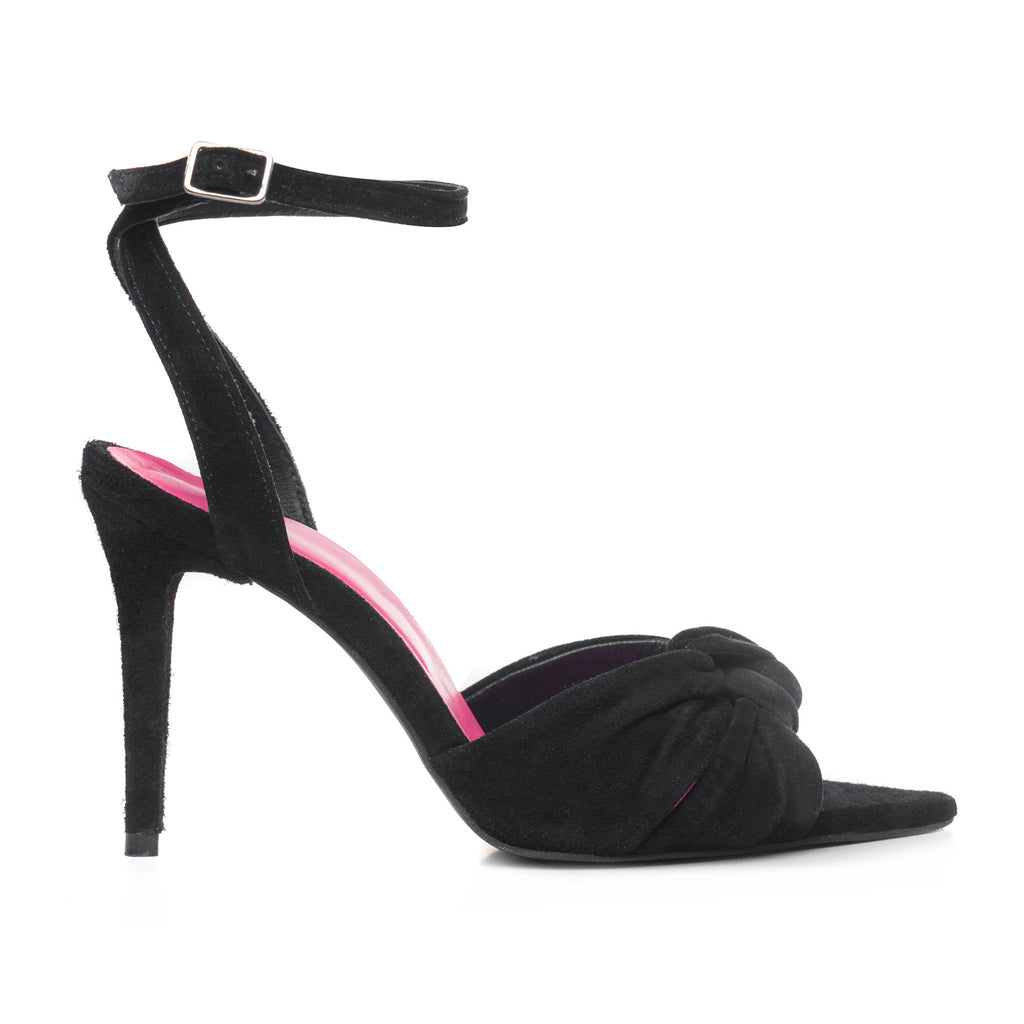 Sandale piele intoarsa negru Enia  -orice culoare