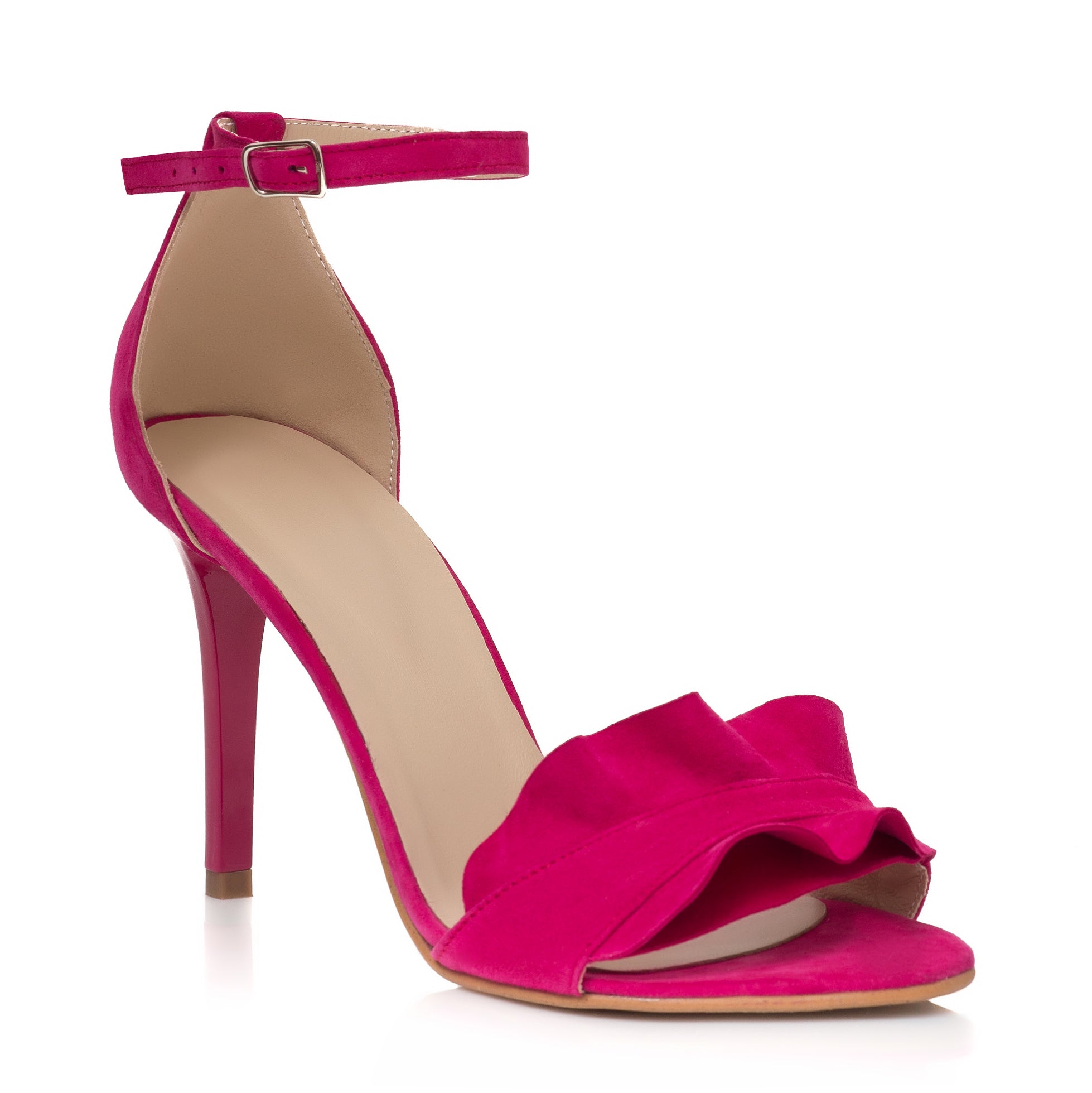 Sandale Piele Fucsia Anais Toc Cui C16  - orice culoare
