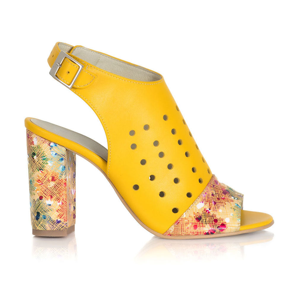 Sandale Piele Galben Vanessa V11  - orice culoare