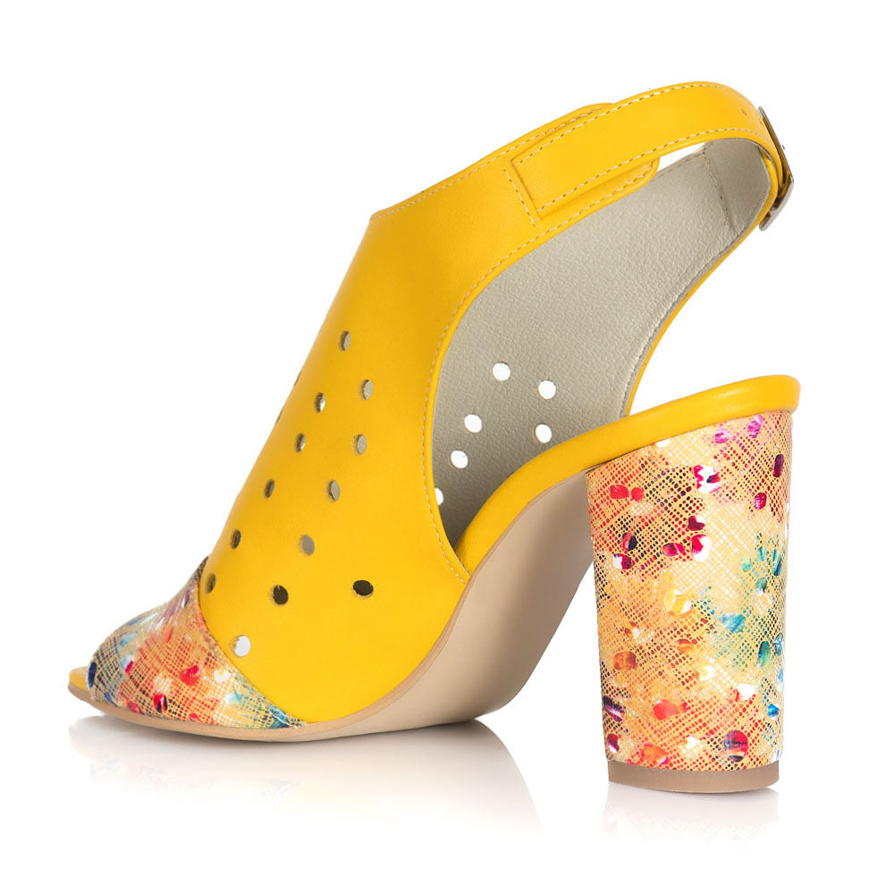 Sandale Piele Galben Vanessa V11  - orice culoare