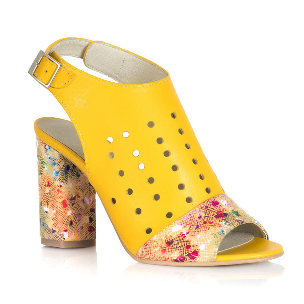 Sandale Piele Galben Vanessa V11  - orice culoare