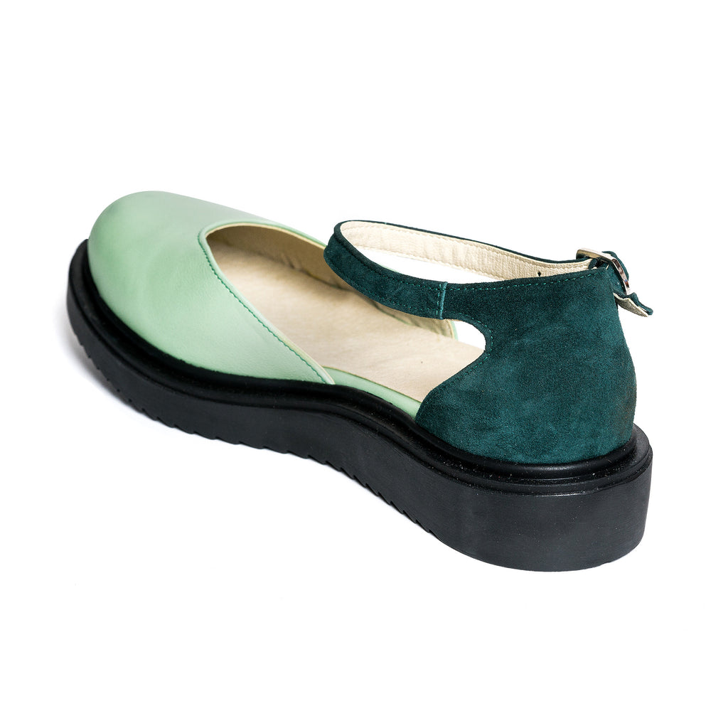 Sandale Talpa Joasa Piele Verde Anabel V7   - Orice Culoare