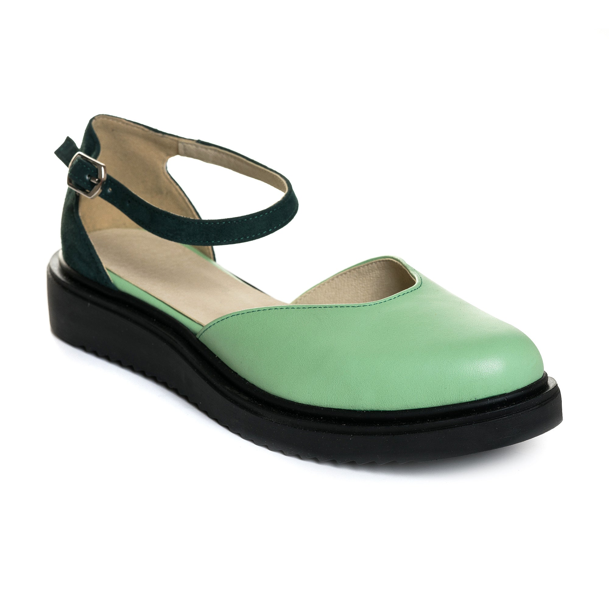Sandale Talpa Joasa Piele Verde Anabel V7   - Orice Culoare