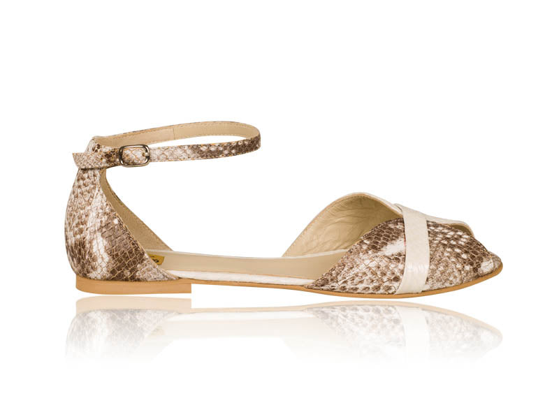 Sandale Piele Talpa Joasa Snake N1 - orice culoare