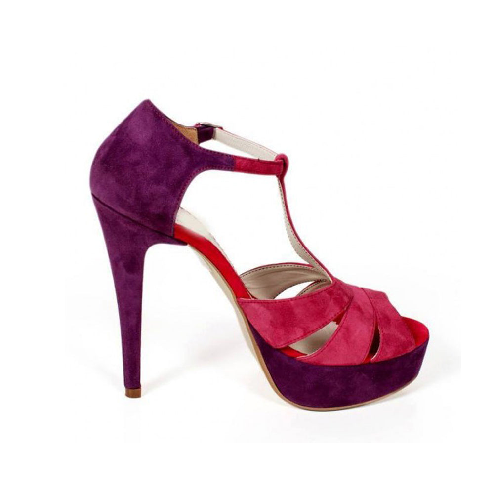 Sandale dama piele intoarsa color