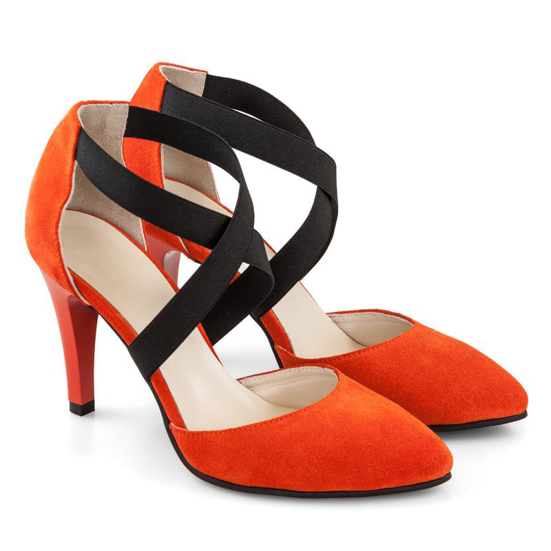 Pantofi Dama Piele Orange Haze D20 - orice culoare
