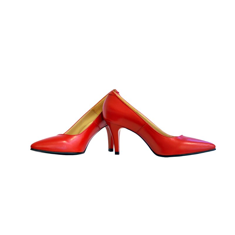Pantofi Dama Piele Rosu Stiletto DM11 - orice culoare