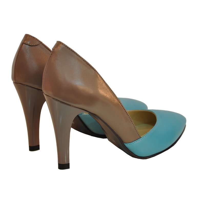 Pantofi Dama Piele Stiletto Albastru D14 - orice culoare