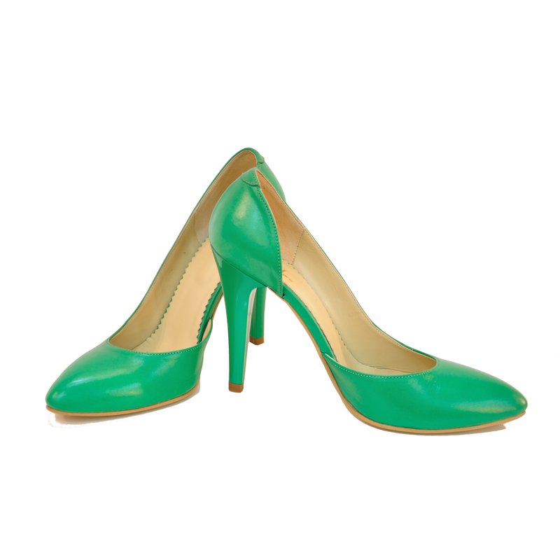 Pantofi Dama Piele Stiletto Verde D14 - orice culoare