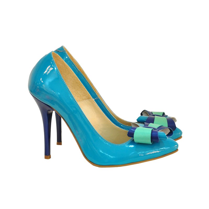 Pantofi piele stiletto Funda Smarald D17