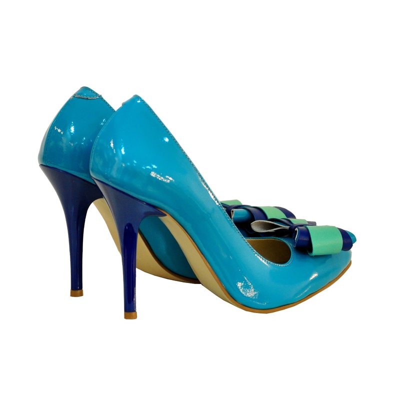 Pantofi piele stiletto Funda Smarald D17