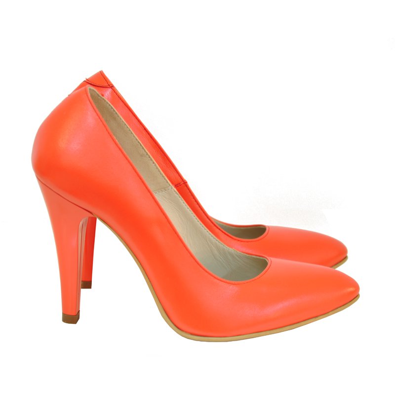 Pantofi Dama Piele Stiletto Corai D16 - orice culoare